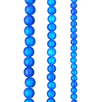 Blue Matte Glass Round Beads by Bead Landing™