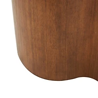 22.5" Brown Wood Heart Inspired Side End Accent Table