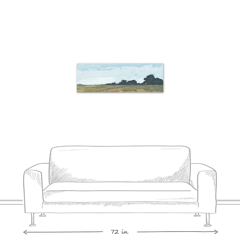 Distant Trees 36" x 12" Canvas Wall Art
