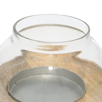 Brown Mango Wood Natural Candle Holder Set