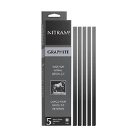 Nitram™ Graphite Baton 4mm 3B Charcoal Refills, 5ct.