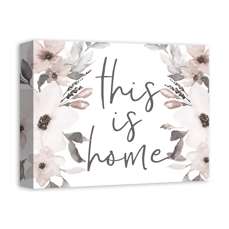 This Is Home Florals 11" x 14" Canvas Wall Art