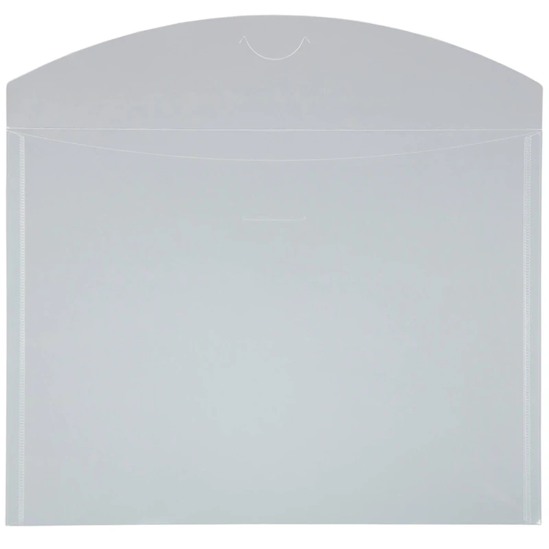JAM Paper Clear Plastic Tuck Flap Letter Size Booklet Envelopes, 12ct.
