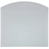 JAM Paper Clear Plastic Tuck Flap Letter Size Booklet Envelopes, 12ct.
