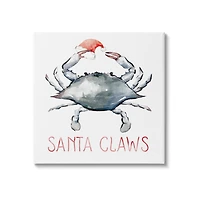 Stupell Industries Santa Claws Holiday Crab Canvas Wall Art