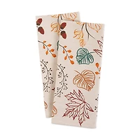 DII® Autumn Leaves Printed Dishtowel Set