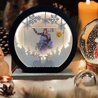 4" x 6" White & Black Snow Globe Light-Up Tabletop Frame by Studio Décor®
