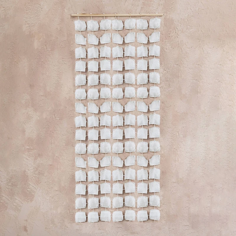 Hello Honey® 58" Natural Handmade Cotton Fabric Wall Hanging