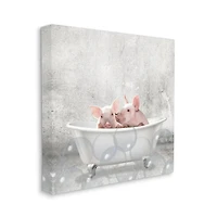 Stupell Industries Piglet Bath Time Canvas Wall Art