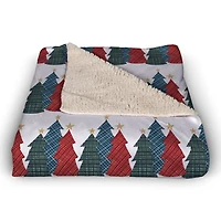 Christmas Tree Trio Sherpa Fleece Blanket