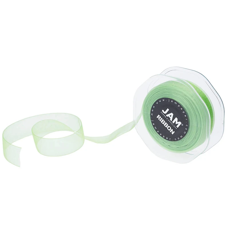 JAM Paper 7/8" x 25yd. Sheer Satin Ribbon