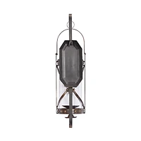 20'' Bronze Glass Decorative Candle Wall Sconce