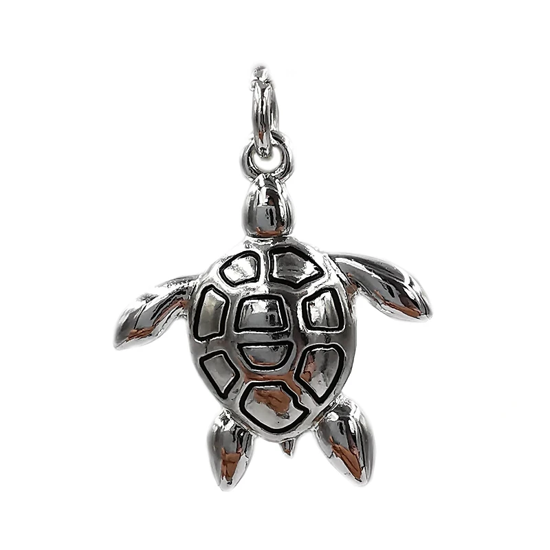 Charmalong™ Antique Silver Plated Turtle Charm by Bead Landing™