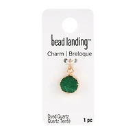 Round Dyed Quartz Charm by Bead Landing