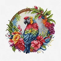 Luca-S The Tropical Parrot Counted Cross-Stitch Kit