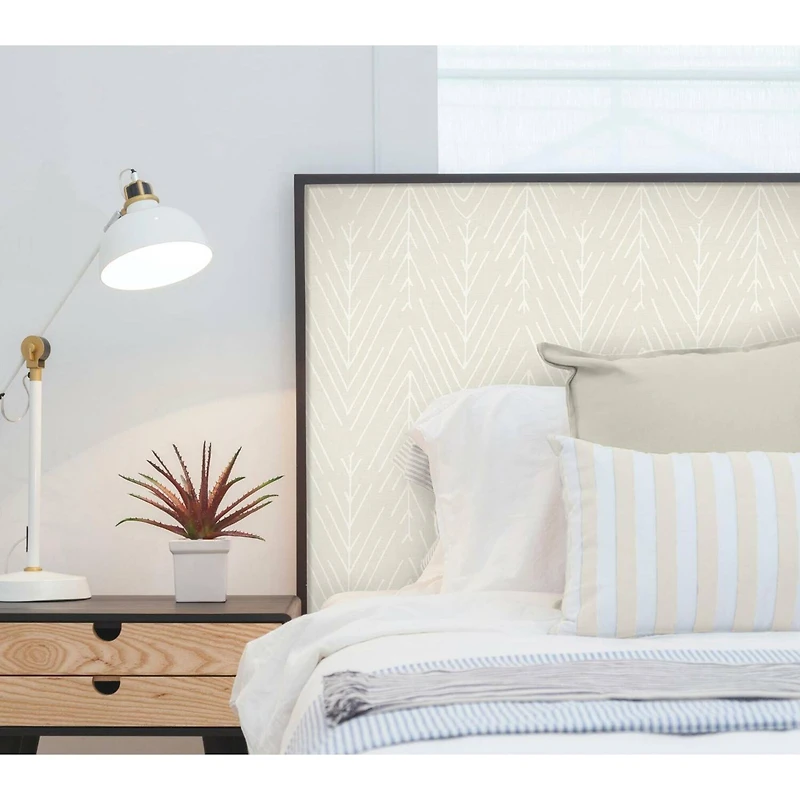 RoomMates Twig Hygge Herringbone Peel & Stick Wallpaper