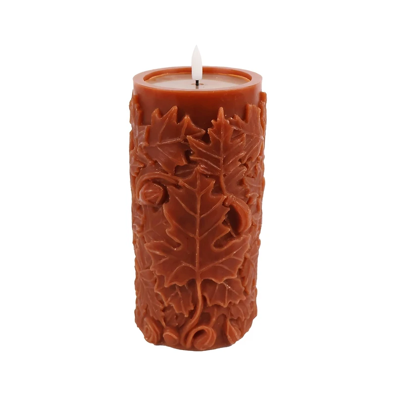 8" Fall Leaf LED Pillar Candle by Ashland