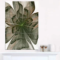 Designart - Symmetrical Green Fractal Flower