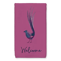Welcome Peacock Tea Towel - Set of 2