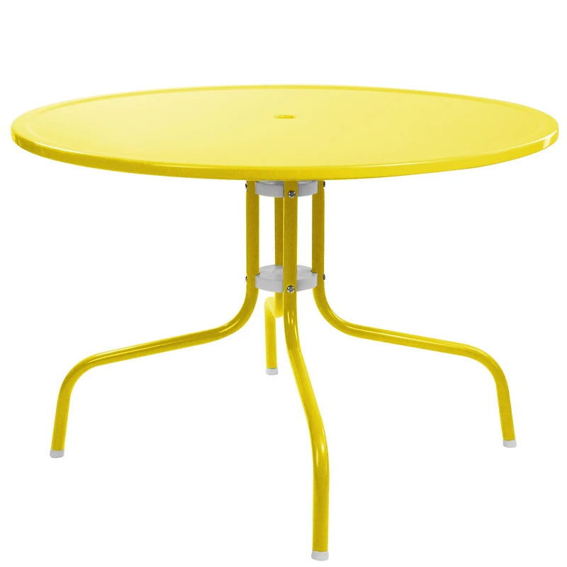 39" Outdoor Retro Metal Tulip Dining Table