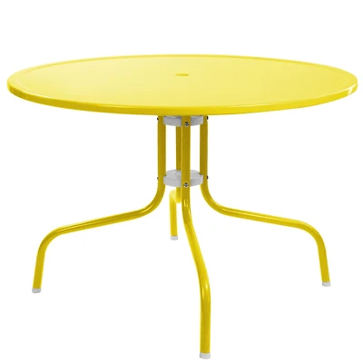 39" Outdoor Retro Metal Tulip Dining Table