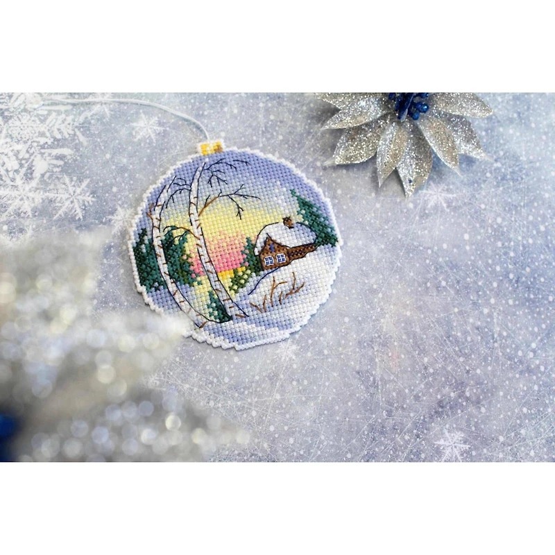 MP Studia Winter Landscape Plastic Canvas Counted Cross Stitch Kit