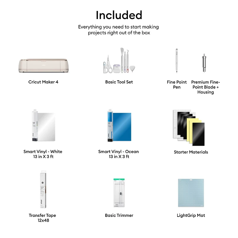 Cricut Maker® 4 + Starter Bundle
