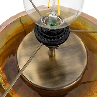 Hello Honey® 16" Amber Glass Table Lamp with White Cotton Shade