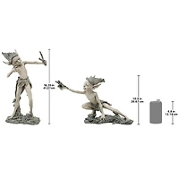 Design Toscano Sling & Stretch Garden Pixie Sculptures Set