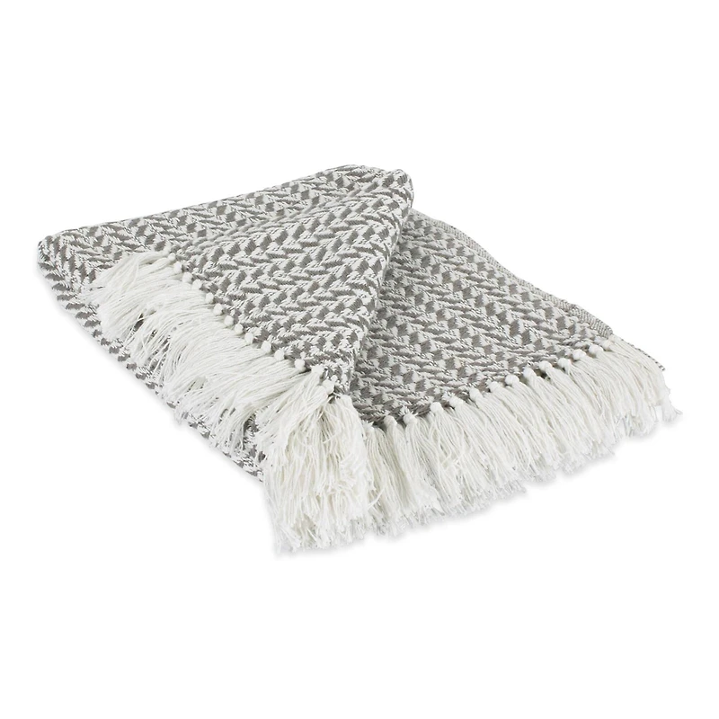 DII® Gray Arrowhead Woven Throw