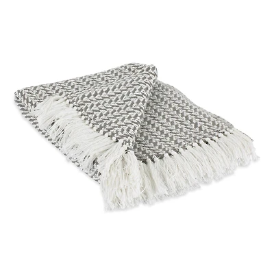DII® Gray Arrowhead Woven Throw