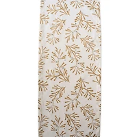 DII® 72" Metallic Holly Leaves Table Runner