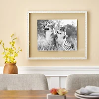 White Wooden Float Frame by Studio Décor