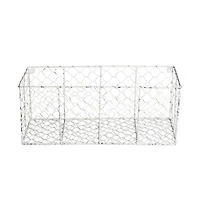 DII® Antique White Wall Mount Chicken Wire Basket Set