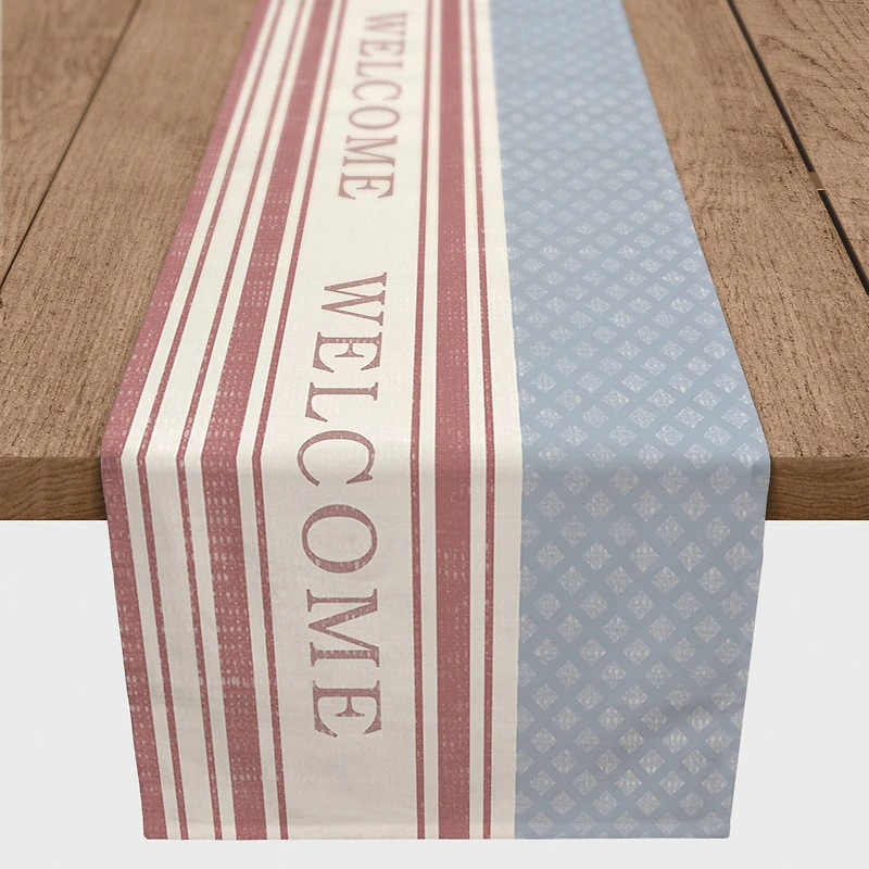 90" Welcome Flag Cotton Twill Runner