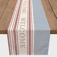 90" Welcome Flag Cotton Twill Runner