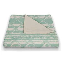 Blue Tribal Fleece Throw Blanket