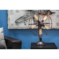 24" Black Metal Industrial Table Lamp