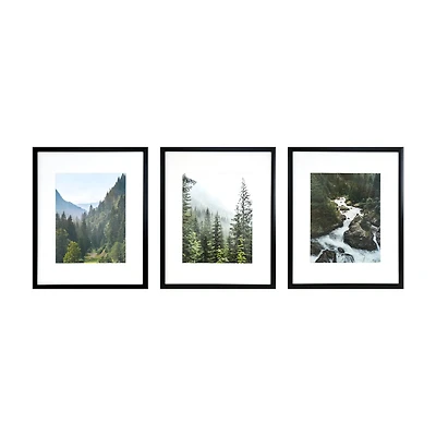 3 Pack Gallery™ 11" x 14" Black Frame with Mat by Studio Décor®