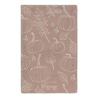 Count Your Blessings Dusty Rose Pumpkin Tea Towel Set