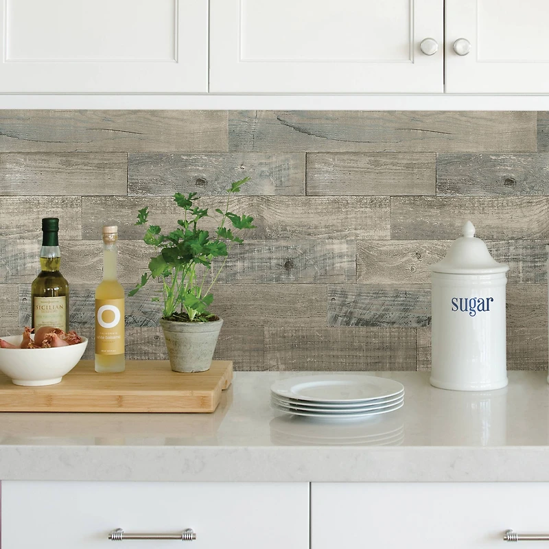 Brewster Coastal Wood Peel & Stick Backsplash