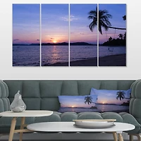 Designart - Hanging Seat in Blue Sunset Beach