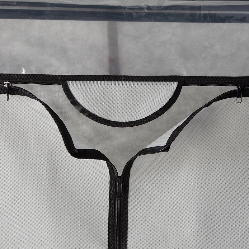 Honey Can Do 36" Gray Double Door Portable Wardrobe Closet