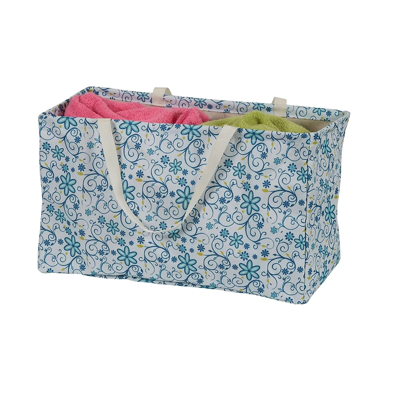 Household Essentials Krush® Blue Floral Canvas Tote