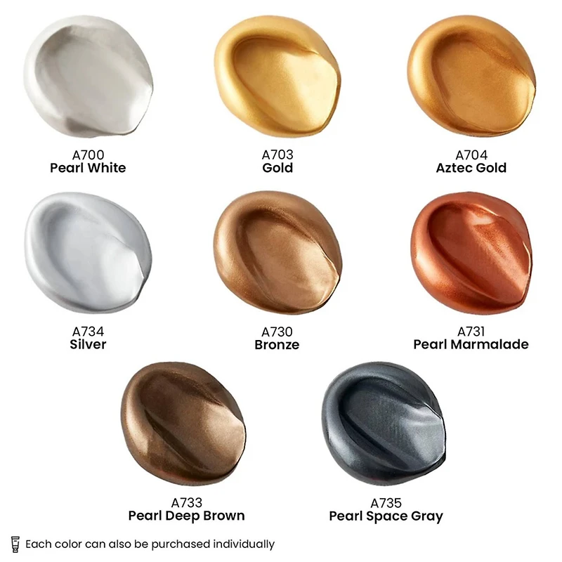 Arteza® Precious Metals Metallic Acrylic Paint Set