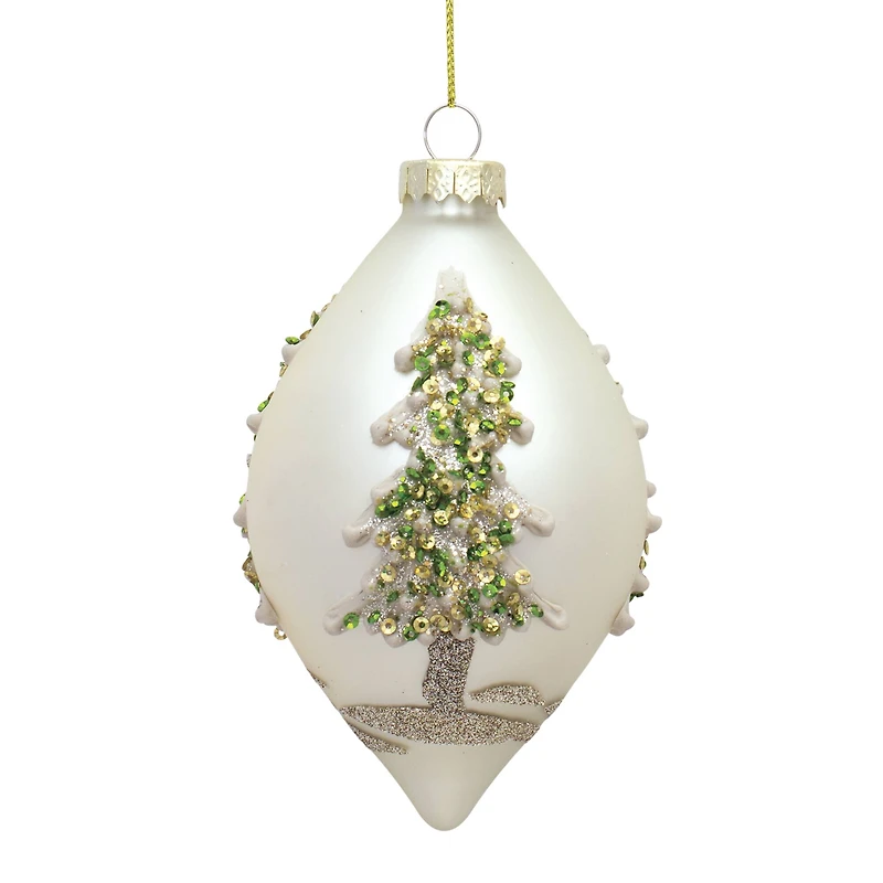 6ct. Christmas Tree Glass Ornaments