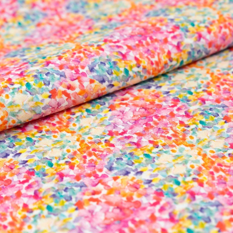 SINGER Rainbow Brush Strokes Cotton Fabric