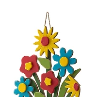 Glitzhome® 22" Wooden Blooming Flowers Wall Décor