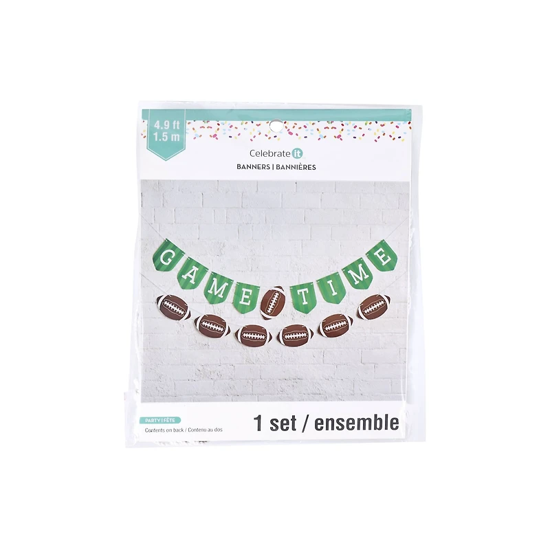 5ft. Game Time Football Banner Set by Celebrate It™