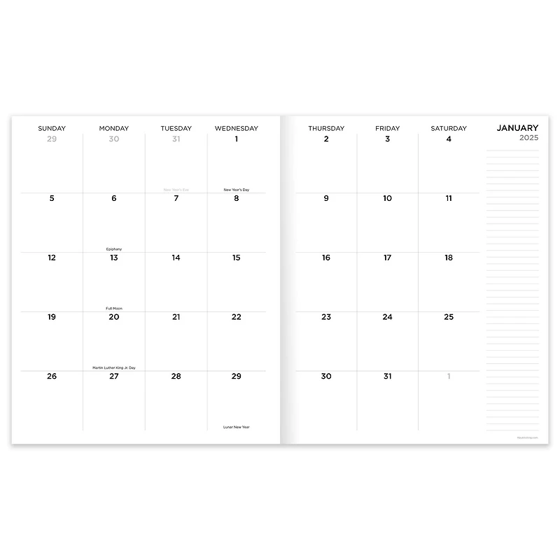 TF Publishing 2025 Hazy Purple Large Monthly Planner